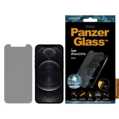 PanzerGlass Standard Fit Privacy Anti-Bacterial Screen Protector for iPhone 12/12 Pro